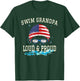 Swim Swimmer Funny Swimming Proud Grandpa Goggles Shirt T-Shirt - T-Shirt | Forest