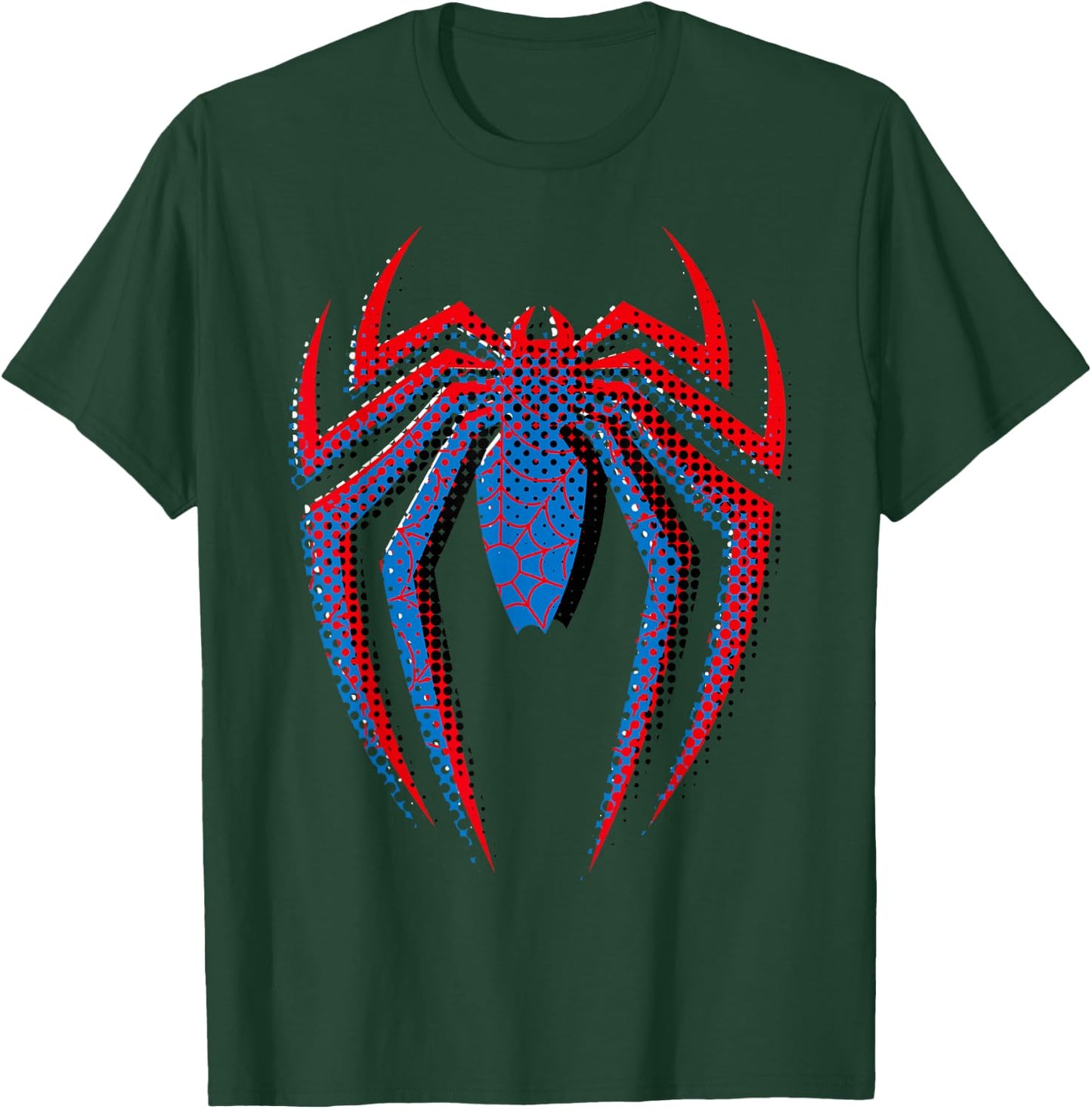 Marvel Spider-Man Dot Build-Up Logo T-Shirt - T-Shirt | Forest
