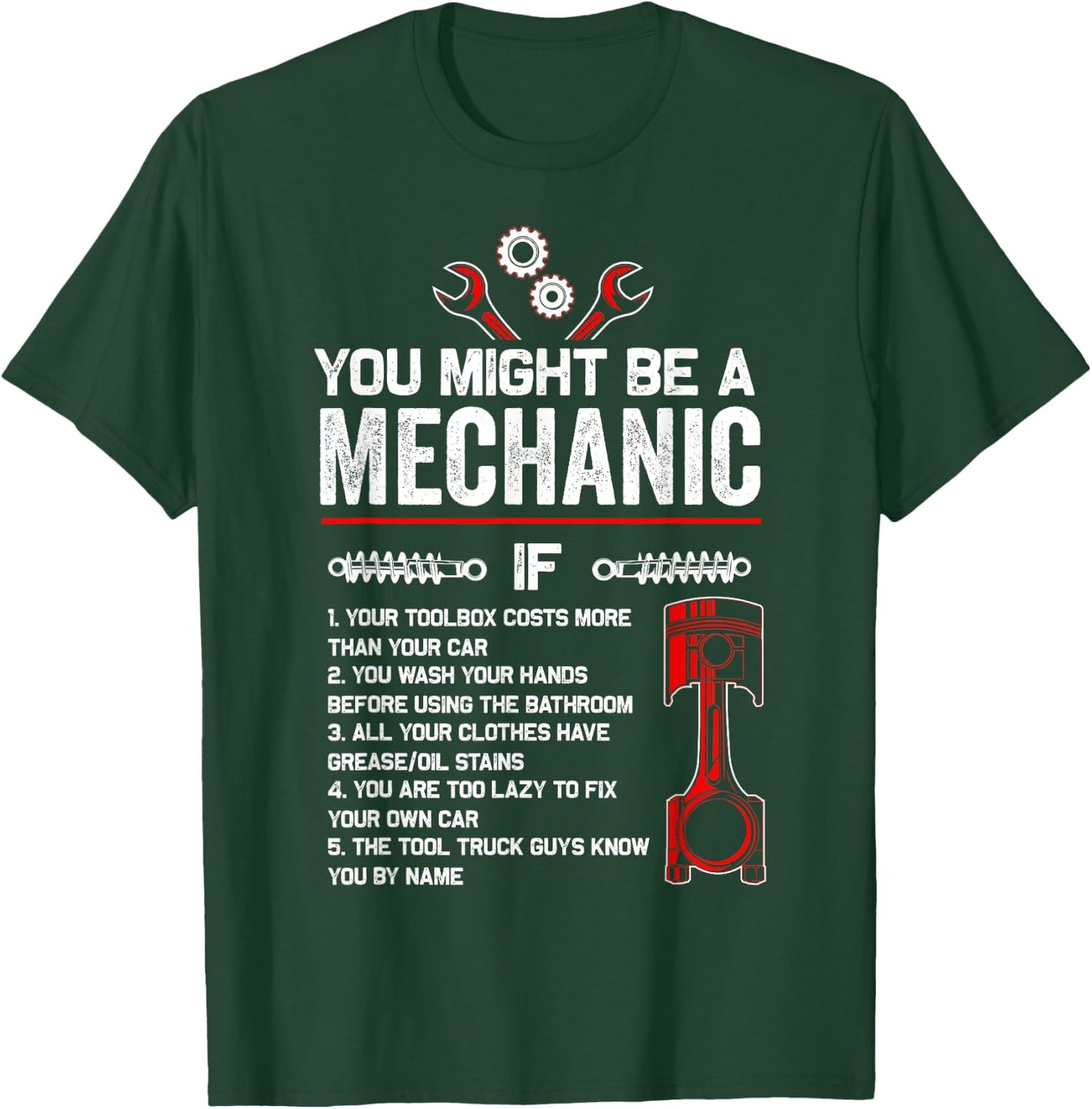 You Might Be A Mechanic If Funny Mechanic Gifts T-Shirt - T-Shirt | Forest