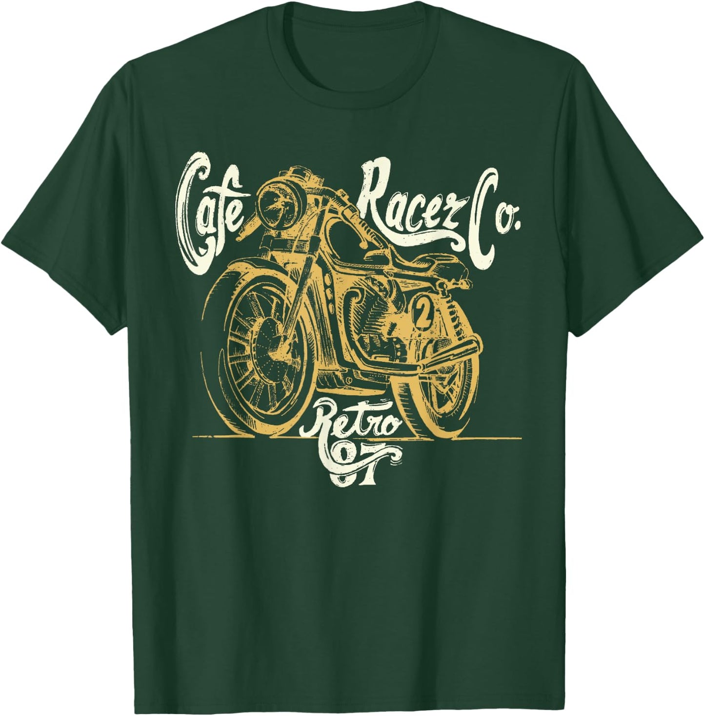 Cafe Racer - Vintage Motorcycle - CB-Rider T-Shirt - T-Shirt | Forest
