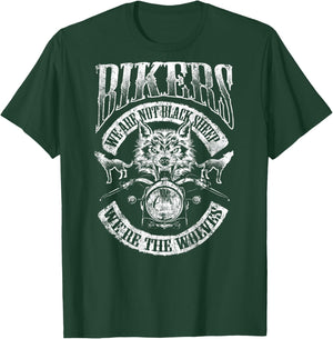 We're Wolves Wolf Biker Motorcycle Shirt Rider T-Shirt - T-Shirt | Forest