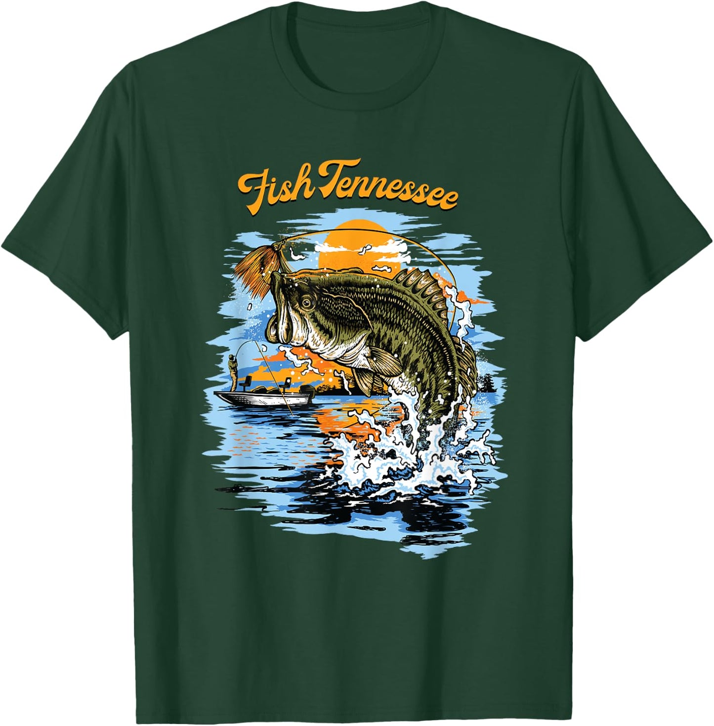 Largemouth Bass Fish Tennessee Fishing T-Shirt - T-Shirt | Forest