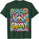 Tie Dye Peace Sign Hippie Groovy T-Shirt - T-Shirt | Forest