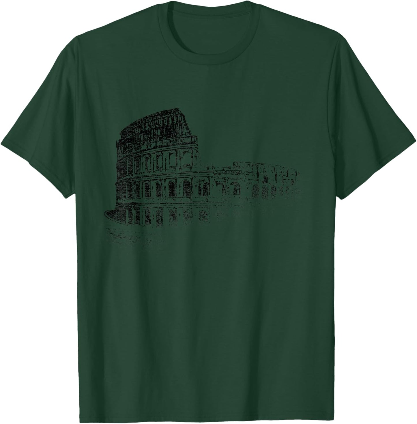 Rome Colosseum Vintage Skyline Italy Fan I Love Roma T-Shirt - T-Shirt | Forest
