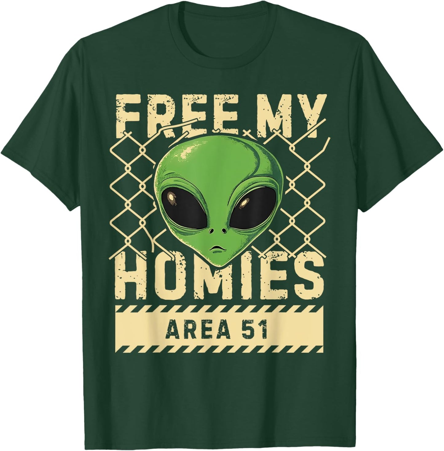 Free My Homies Area 51 Funny Alien UFO Boys Kids Men Women T-Shirt - T-Shirt | Forest
