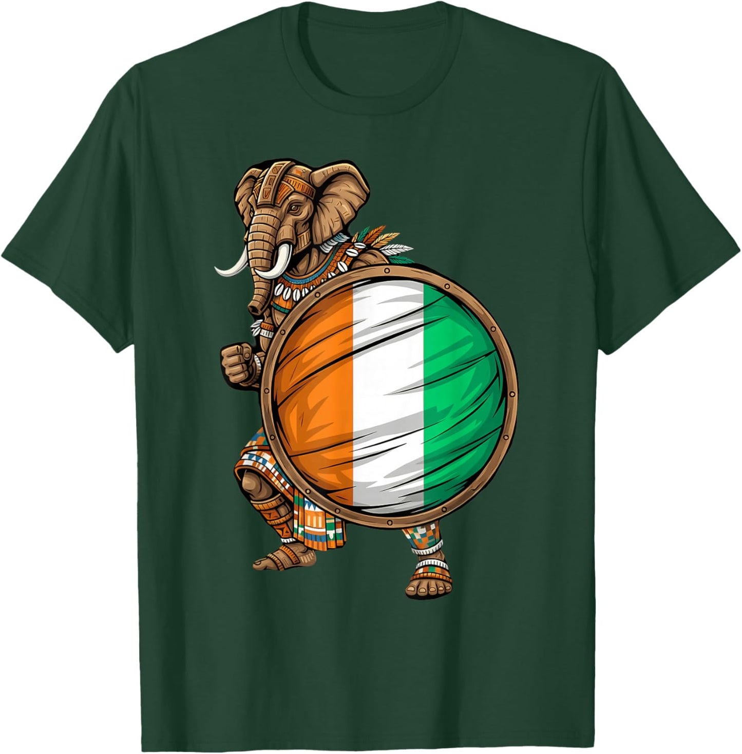 Ivory Coast Flag Cote D'Ivoire Ivorian Roots T-Shirt - T-Shirt | Forest