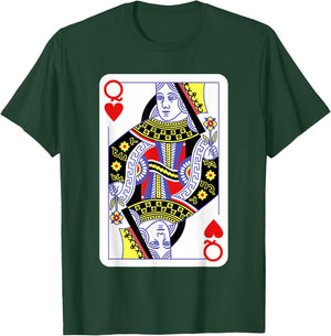 Queen of Hearts Playing Cards Halloween Costume Casino Easy Small T-Shirt - T-Shirt | Forest