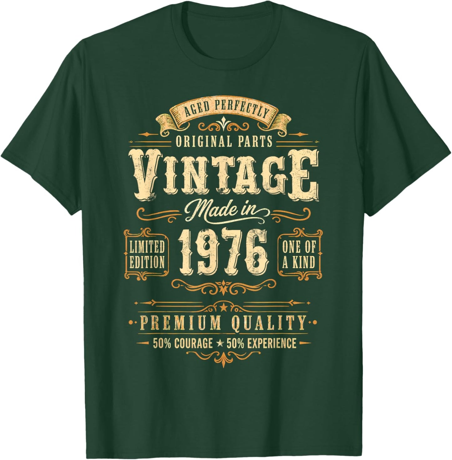 Vintage 1976 Funny 50th Birthday Gift Men Women 50 Year Old T-Shirt - T-Shirt | Forest