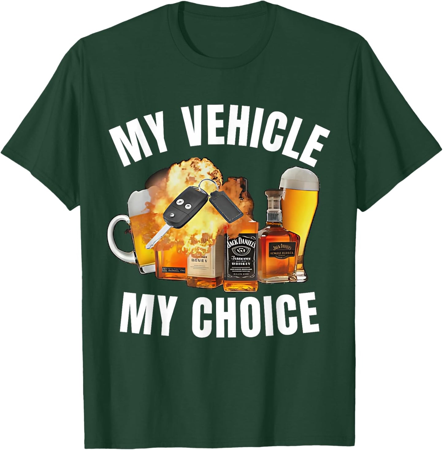 Hilarious Jokes, Memes - My Choice - My Vehicle My Choice - Funny - Black - Small - Short Sleeve - - Modern - Fun - Driving - Car Lovers - Humor Enthusiasts - Adults T-Shirt - T-Shirt | Forest