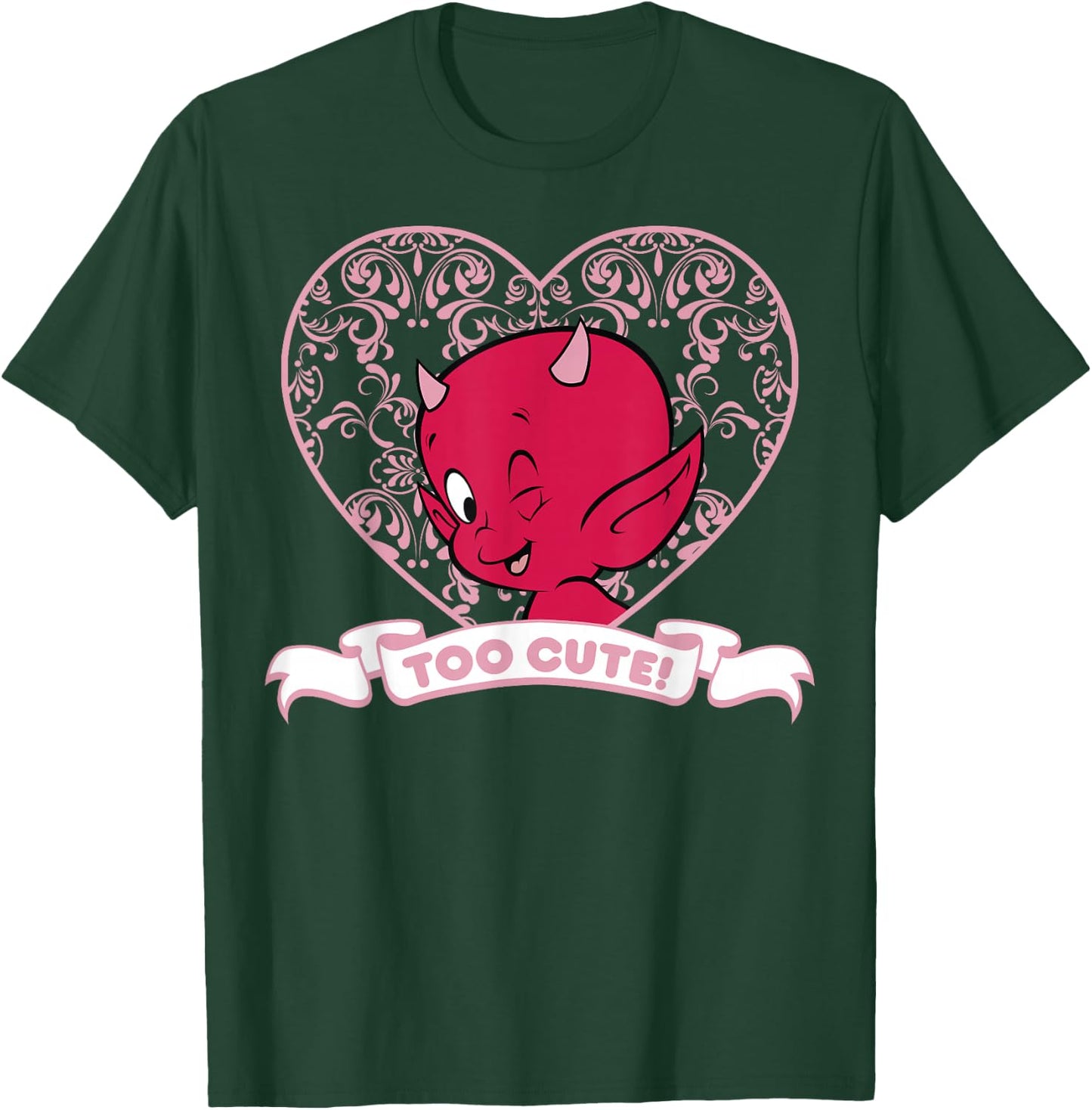 Hot Stuff The Little Devil Too Cute Heart Portrait T-Shirt - T-Shirt | Forest