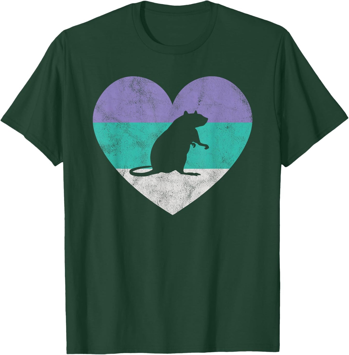 Cute Pet Rat Gift Shirt & Girls | Retro Vintage T-Shirt - T-Shirt | Forest