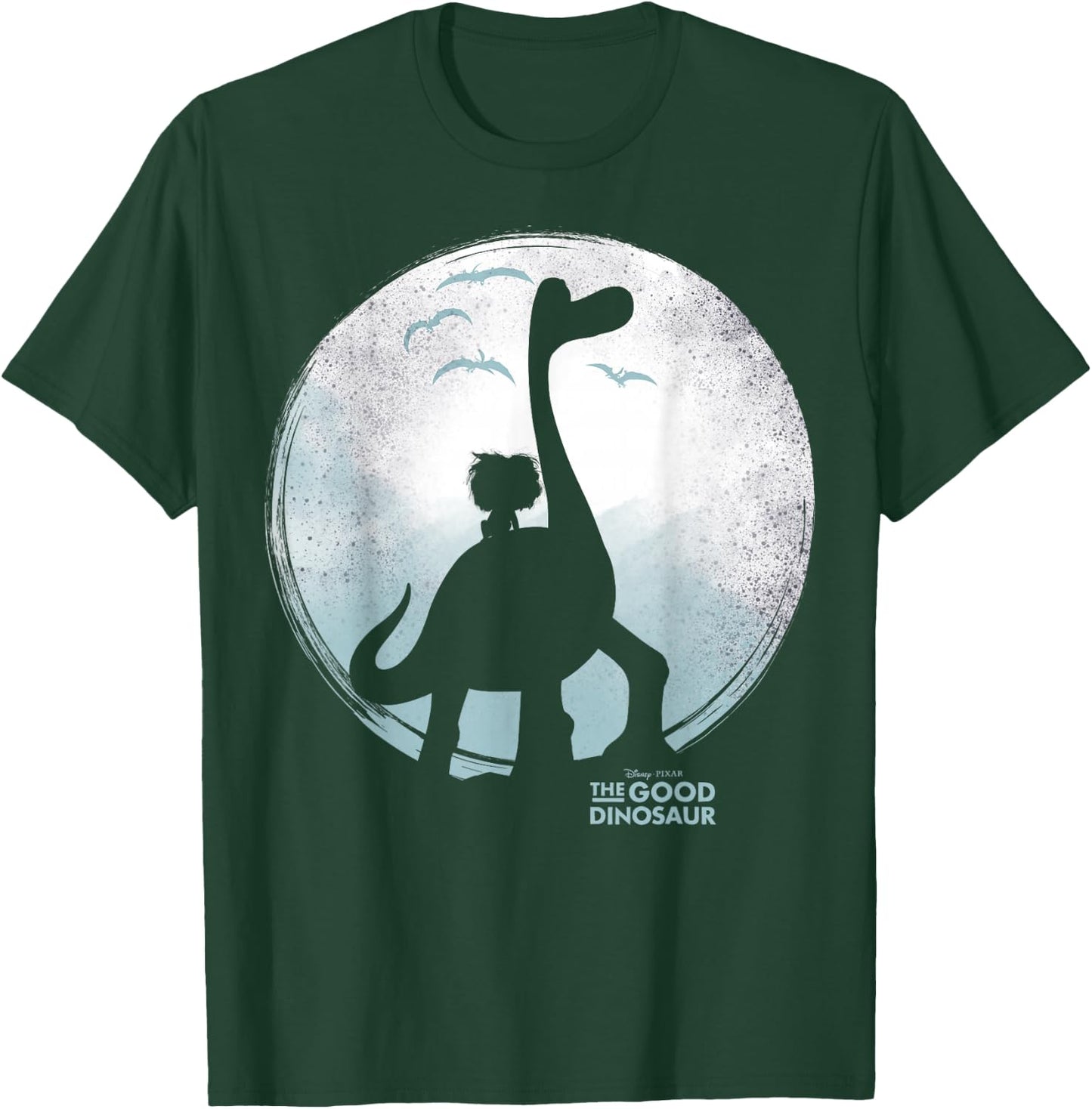 Disney Pixar The Good Dinosaur Moon Silhouette Movie Logo T-Shirt - T-Shirt | Forest
