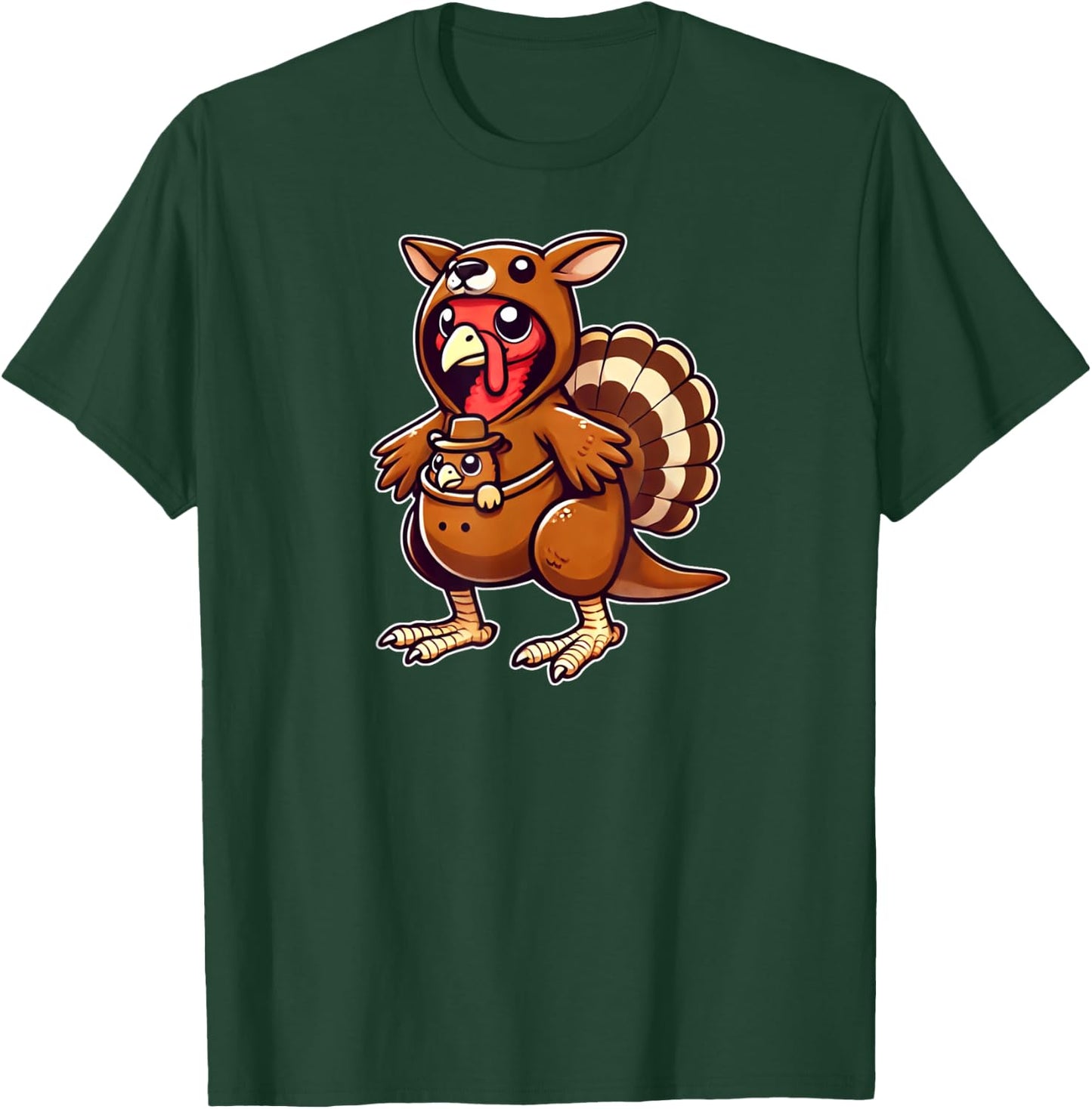 I'm Not a Turkey I Am a Kangaroo Funny Thanksgiving T-Shirt - T-Shirt | Forest