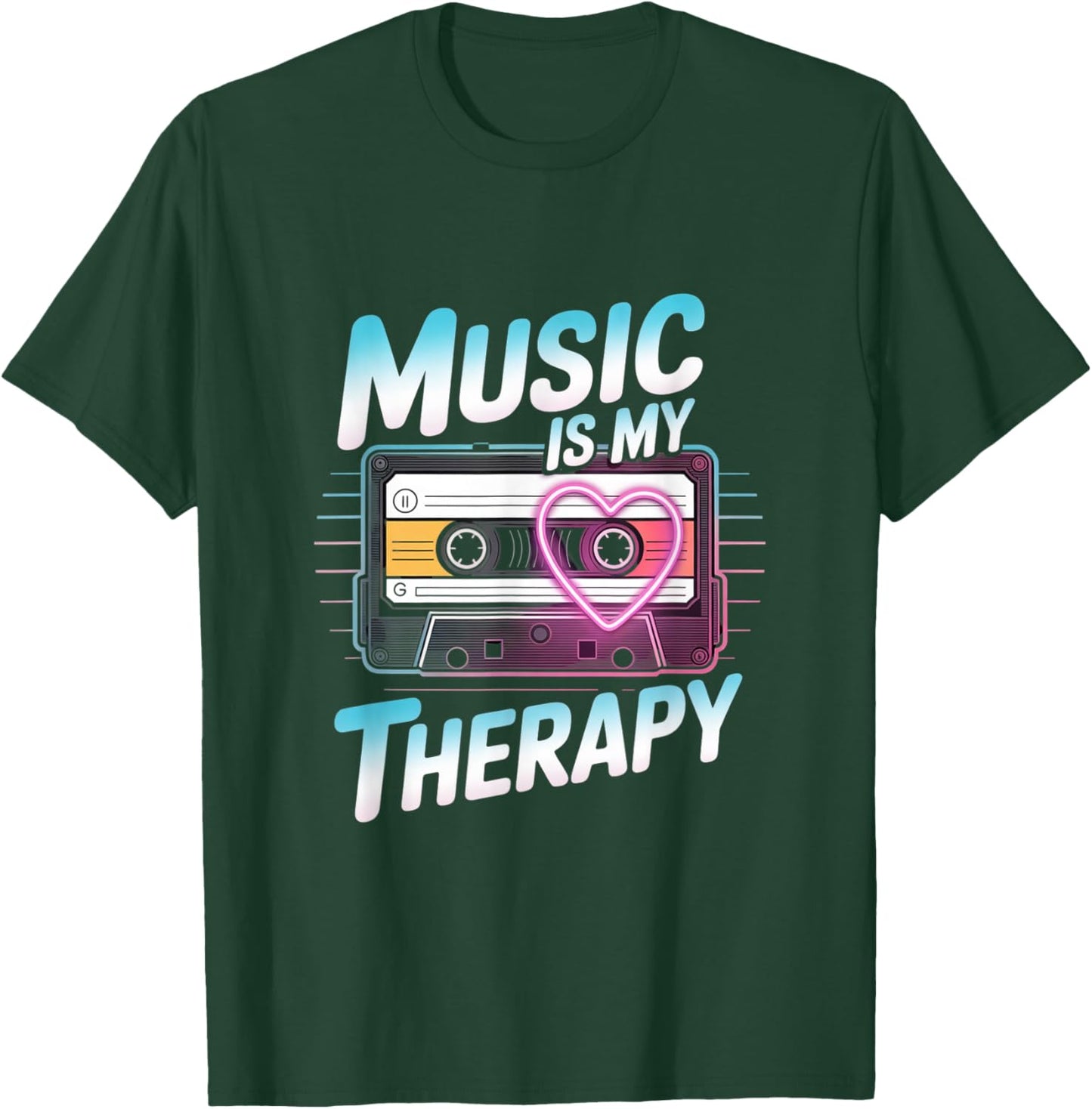 Music Is My Therapy Music Musicians Headphone Music Memes T-Shirt - T-Shirt | Forest