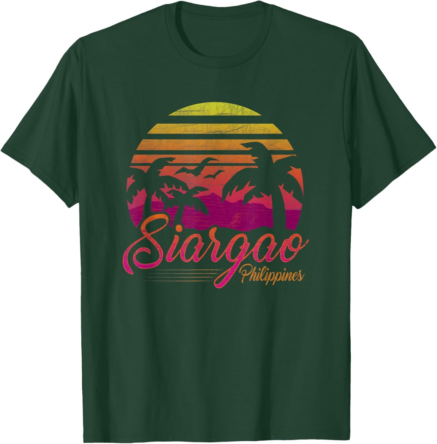 Siargao Philippines Beach Sunset Island Philippine Travel Women Girls Kids T-Shirt - T-Shirt | Forest