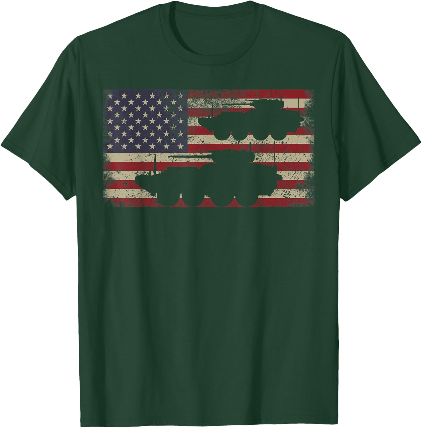 Stryker Infantry Carrier Vehicle Gift USA Flag Women Men T-Shirt - T-Shirt | Forest