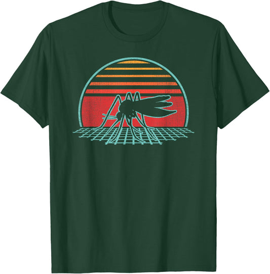 Mosquito Retro Vintage 80s Mosquito Gift T-Shirt - T-Shirt | Forest