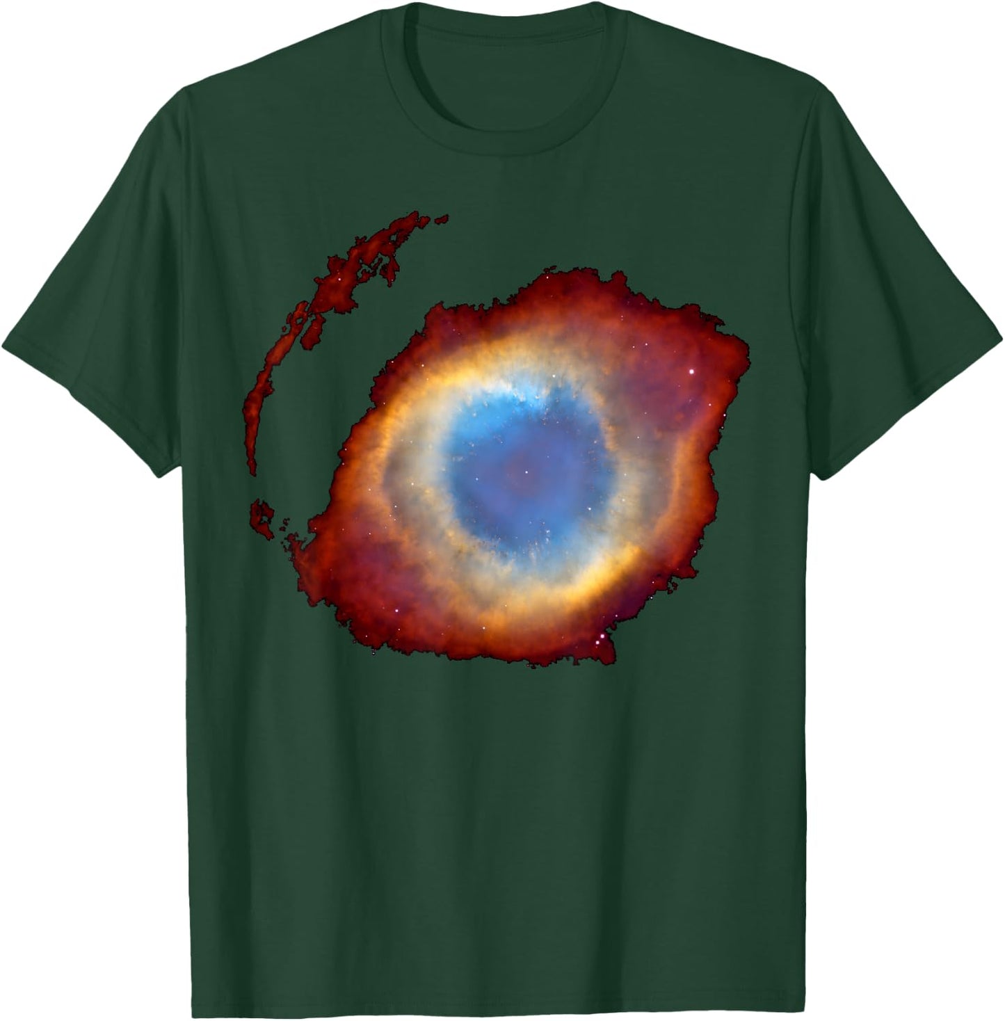 Final Frontier Gifts Eye of God Helix Planetary Nebula NGC 7293 Hubble Photo -Adults Kids Black Short Sleeve Classic Fit T-Shirt - T-Shirt | Forest