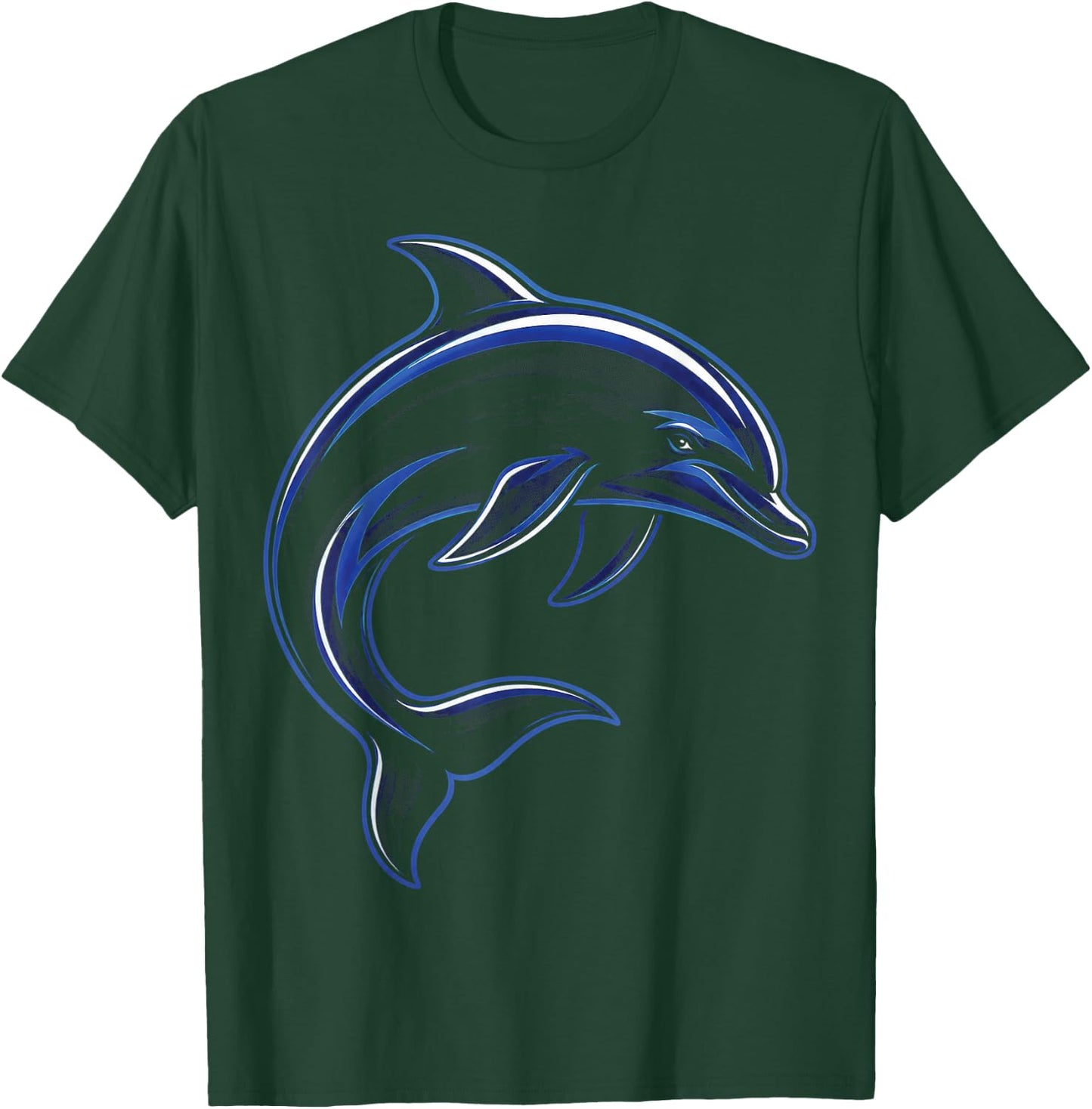 Blue Dolphin Ocean Animal Marine Life Lover T-Shirt - T-Shirt | Forest