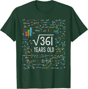 Square Root of 361 19th Birthday 19 Year Old Gifts Math Bday T-Shirt - T-Shirt | Forest