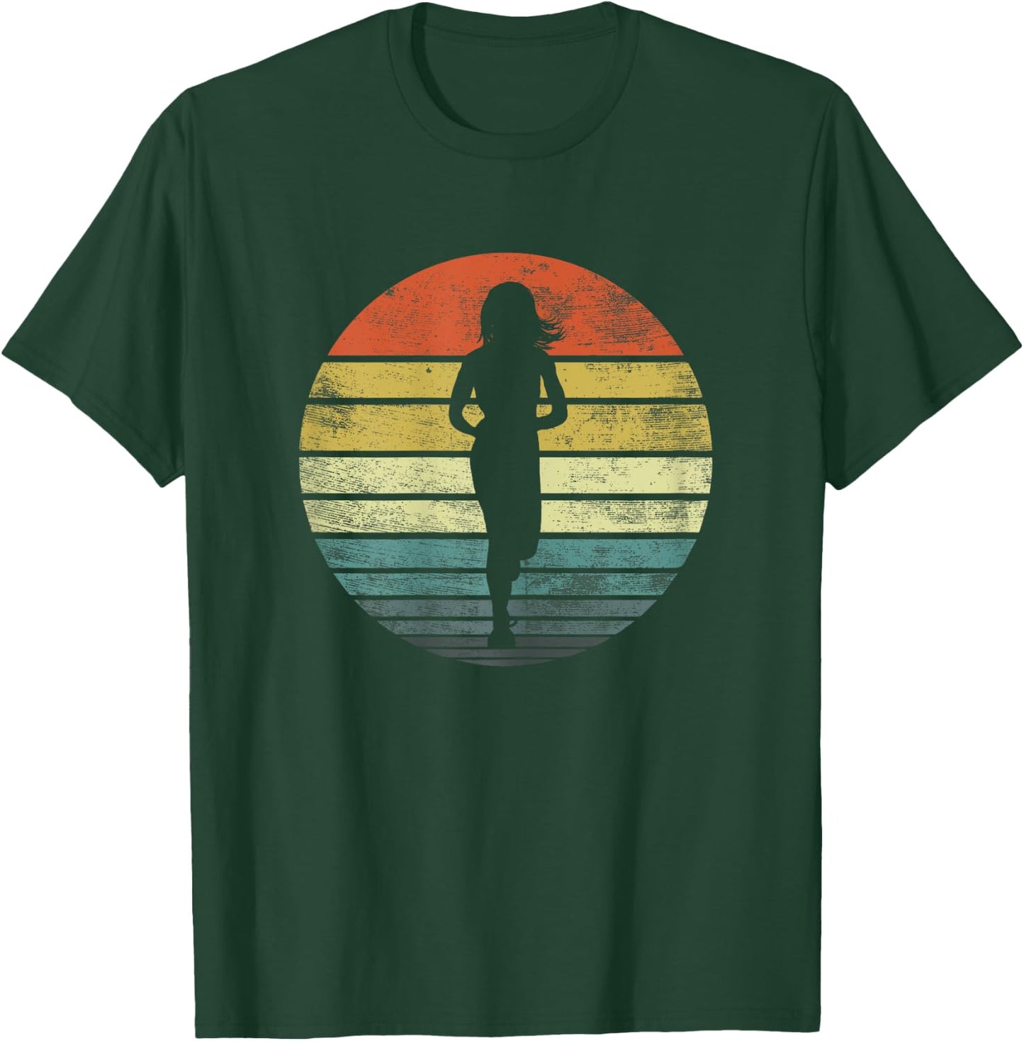 Runners Gifts Funny Running Retro Vintage Fitness Jogging T-Shirt - T-Shirt | Forest