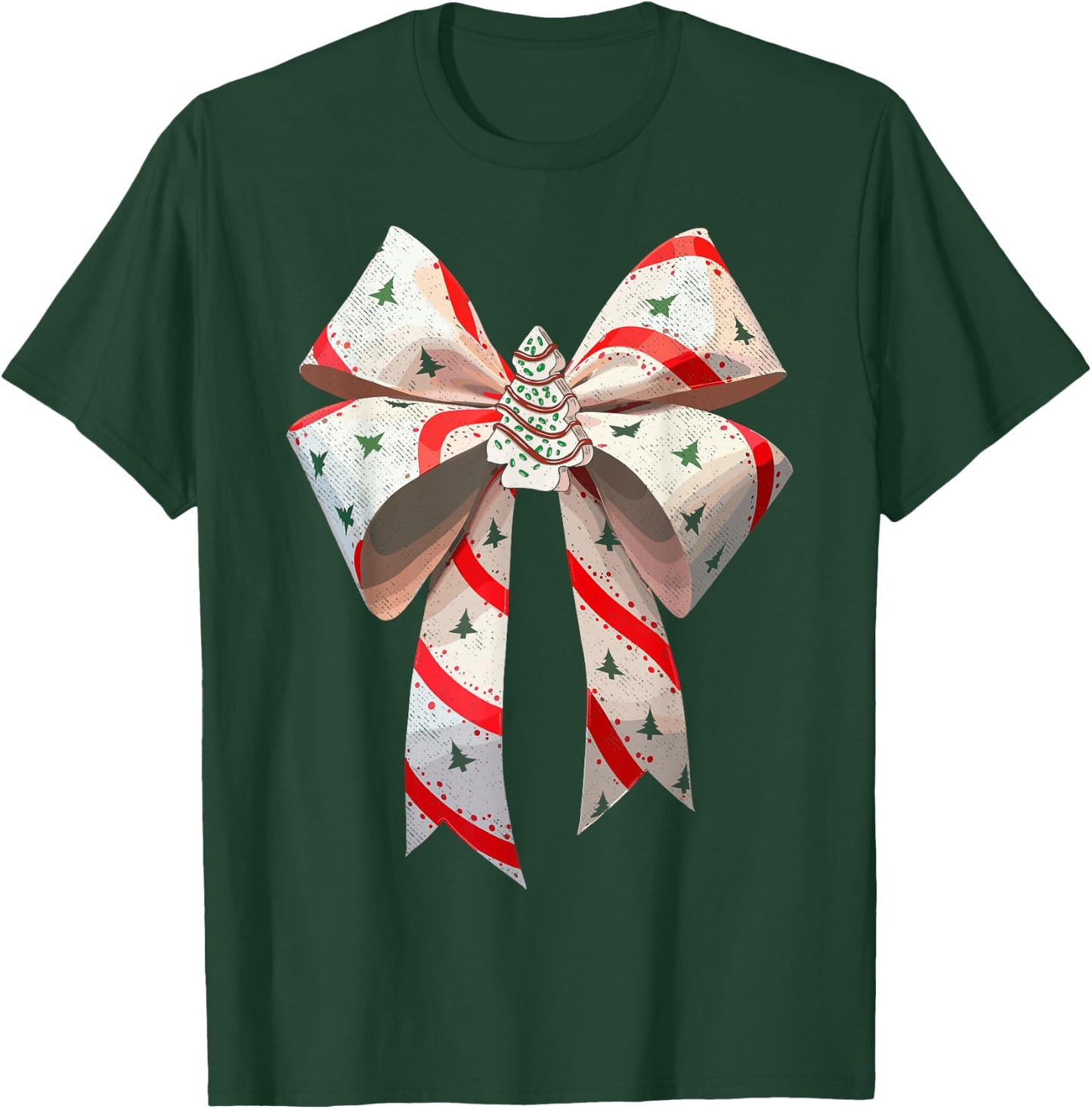 Christmas Party Family Matching New Year Xmas Funny Christmas Bow Xmas Present Costume T-Shirt - T-Shirt | Forest