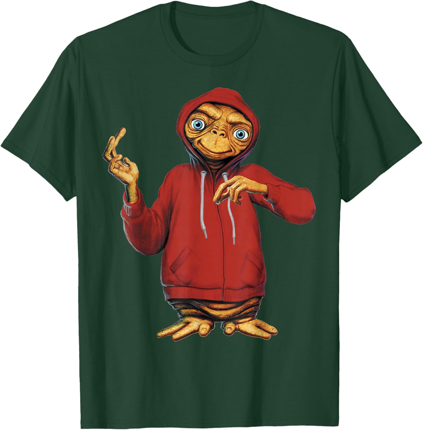 E.T. Hiding in A Portrait Graphic T-Shirt - T-Shirt | Forest