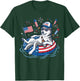 Patriotic Siberian Husky Beer Floatie USA Flag 4th of July T-Shirt - T-Shirt | Forest