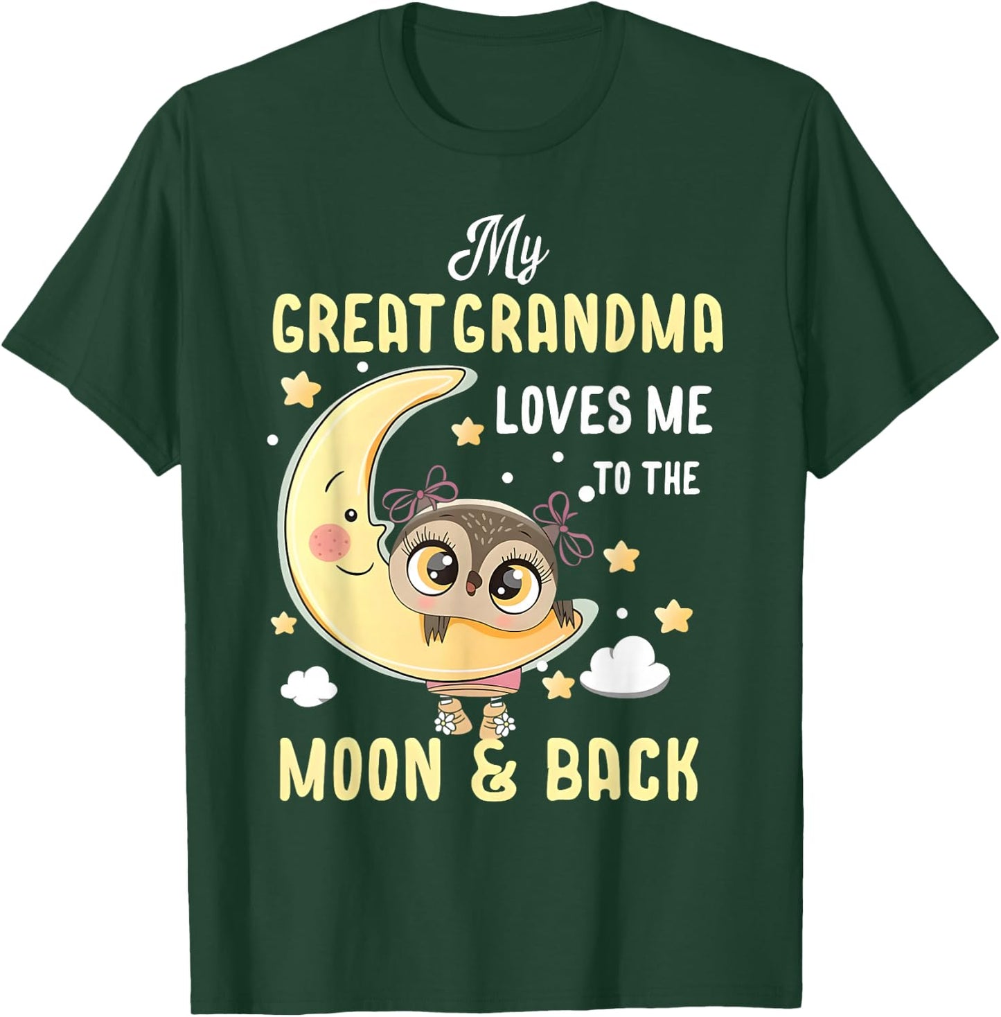 My Grandma Loves Me to the Moon & Back Grandchild Kids girl T-Shirt - T-Shirt | Forest