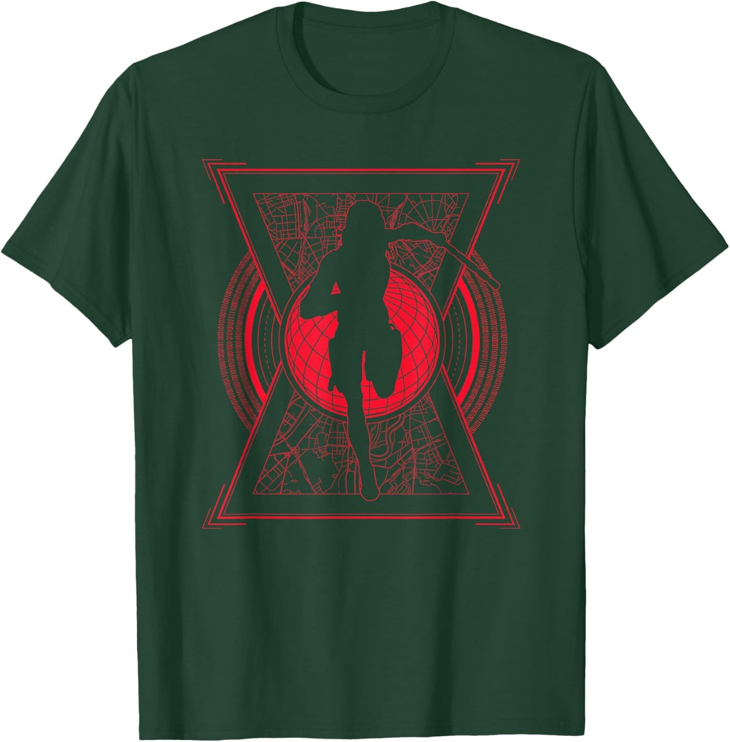 Marvel Black Widow Movie Natasha Romanoff Silhouette T-Shirt - T-Shirt | Forest
