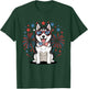 Cute Siberian Husky USA Flag Patriotic Dog Lover 4th of July T-Shirt - T-Shirt | Forest