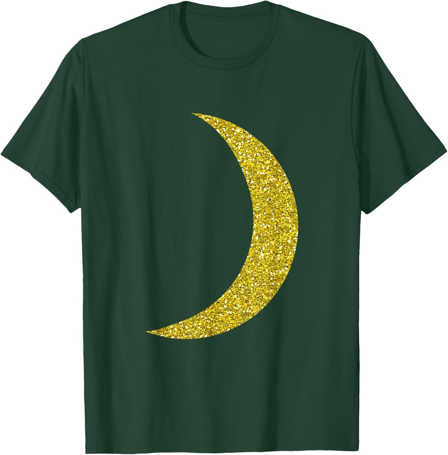 Cool Big Gold Crescent Moon Astronomy T-Shirt - T-Shirt | Forest