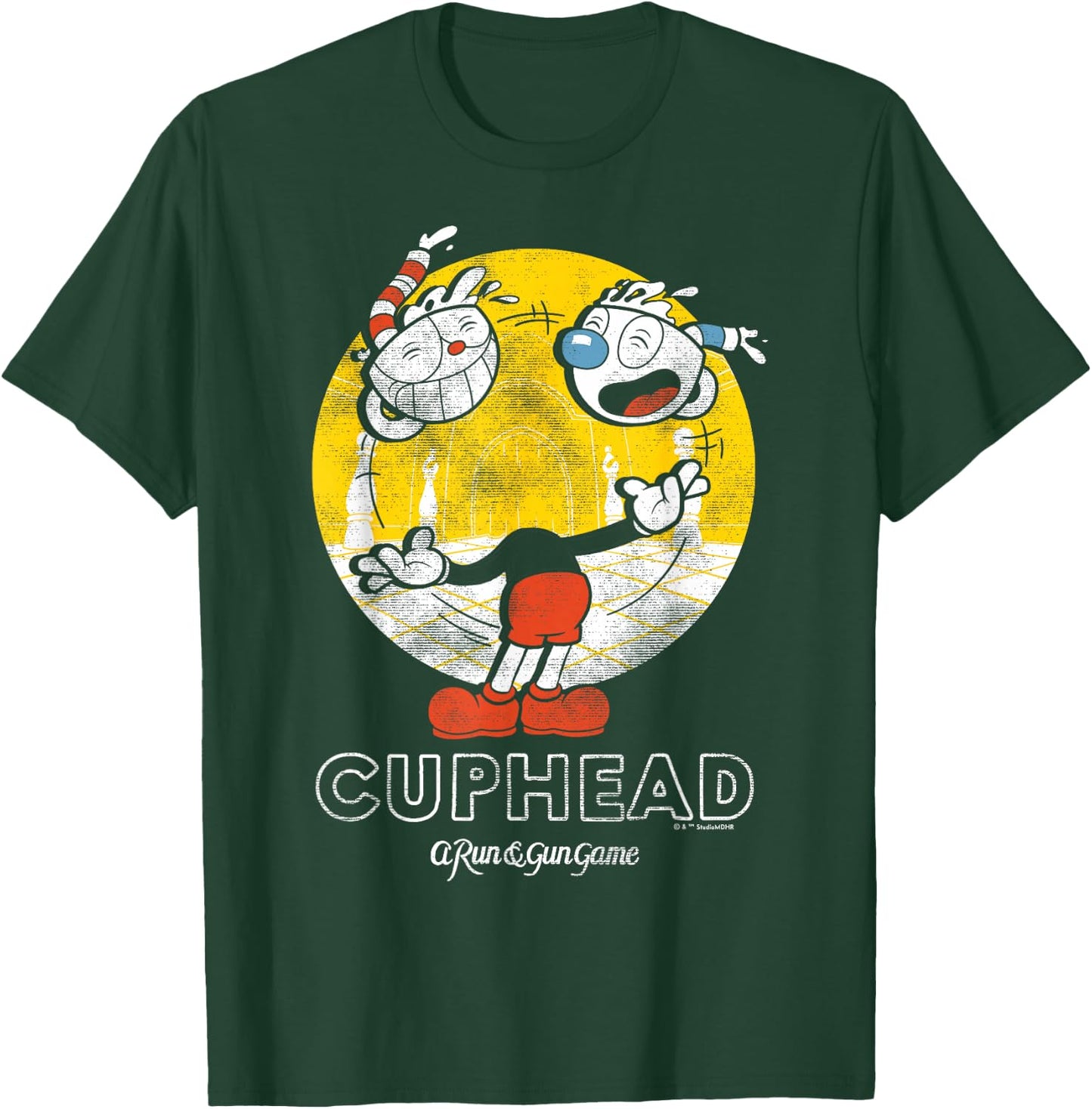 Cuphead with Mugman Head Juggling T-Shirt - T-Shirt | Forest