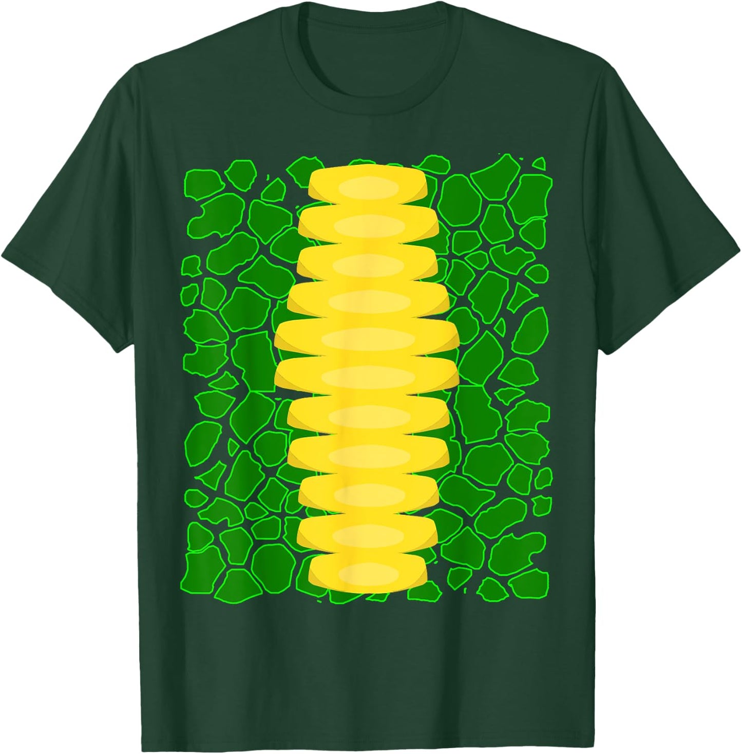 Dragon Costume Green Reptile Skin Pattern Print T-Shirt - T-Shirt | Forest