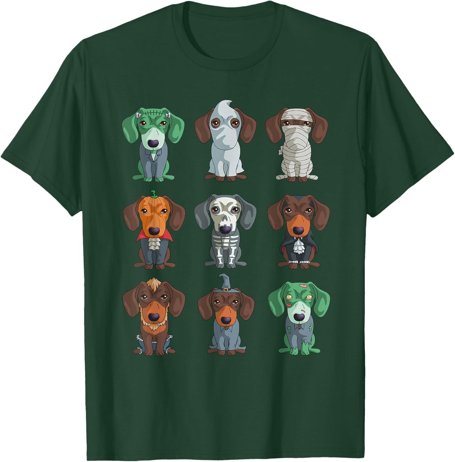 Dachshund Halloween Funny Weiner Gift Shirt T-Shirt - T-Shirt | Forest