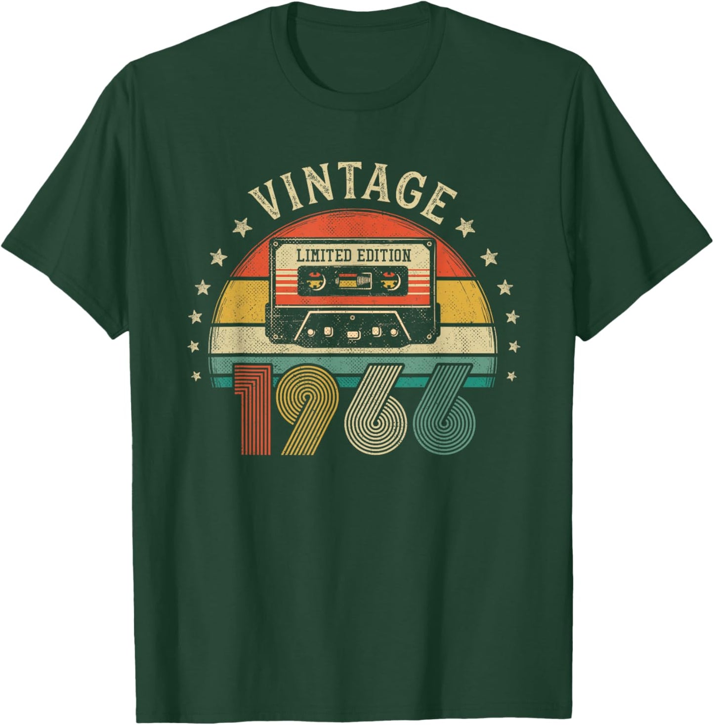 Vintage 1966 Retro Cassette Tape - 60th Birthday T-Shirt - T-Shirt | Forest