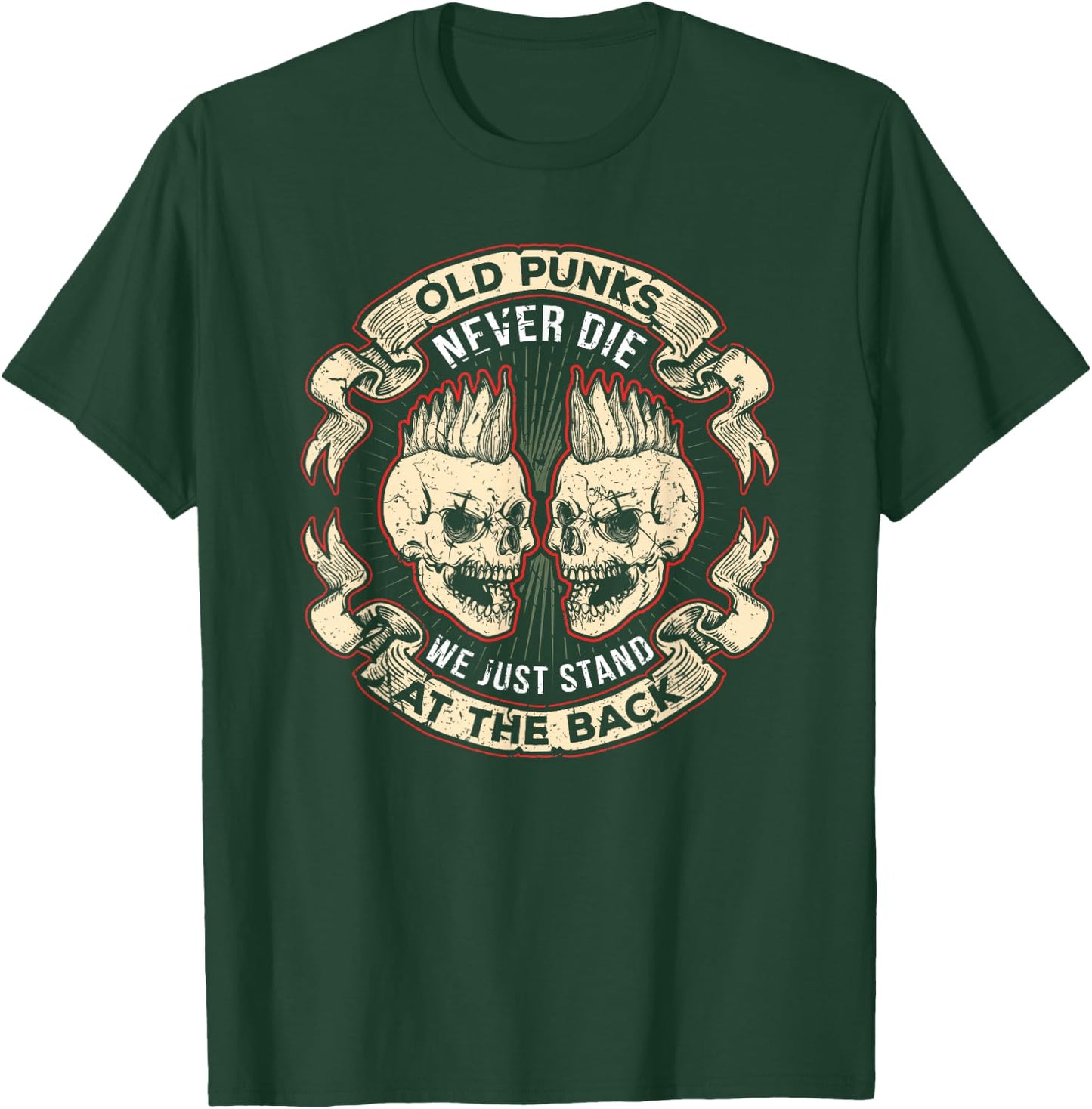 Old Punks Never Die Punk Rock Metal Concert T-Shirt - T-Shirt | Forest