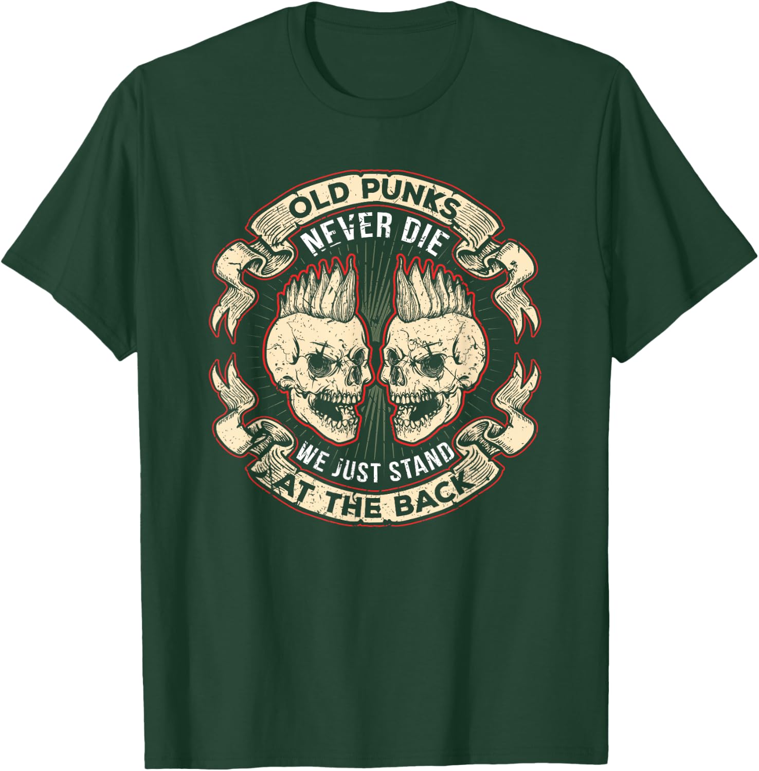 Old Punks Never Die Punk Rock Metal Concert T-Shirt - T-Shirt | Forest