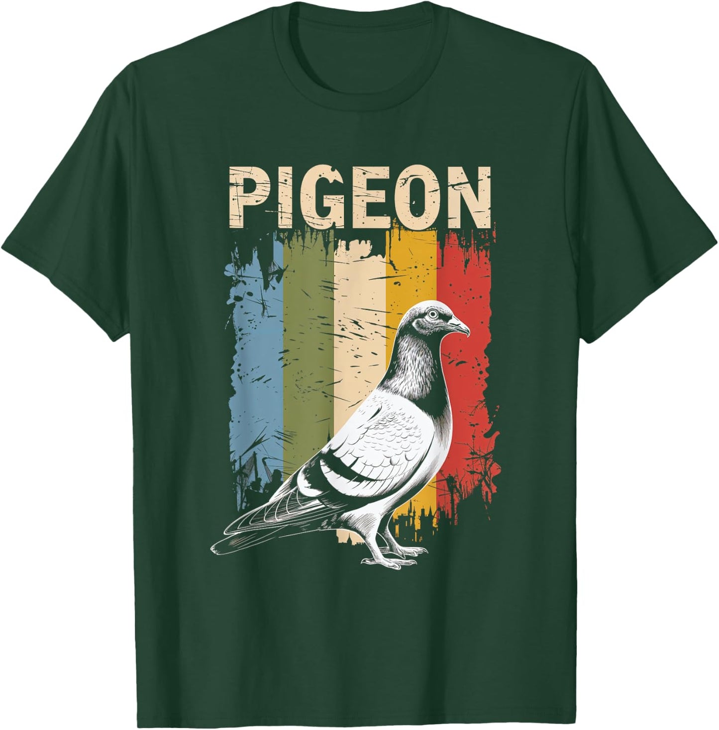 Pigeon Vintage Design Bird Lovers Nature Pigeon Art T-Shirt - T-Shirt | Forest