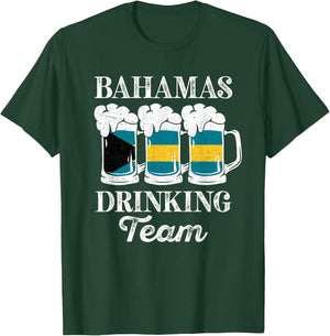 Bahamas Drinking Team Funny Party Bahamian Beer Festival T-Shirt - T-Shirt | Forest