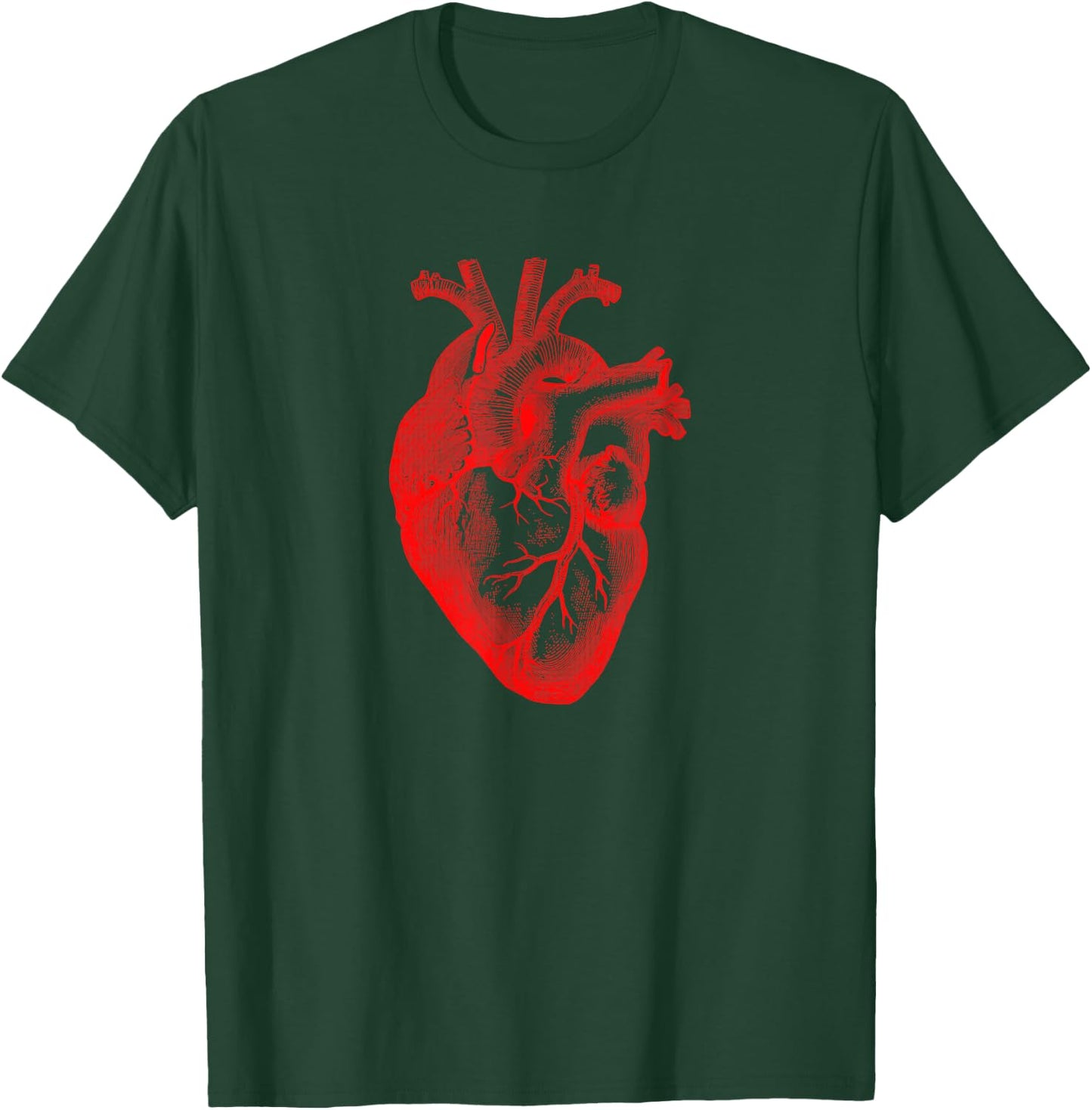 Anatomical Heart Design | Scientific Biology Organ T-Shirt - T-Shirt | Forest