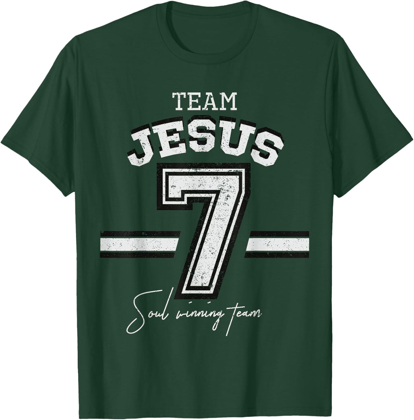 Religious Christian Sport Gifts Soul Winning Team Jesus T-Shirt - T-Shirt | Forest