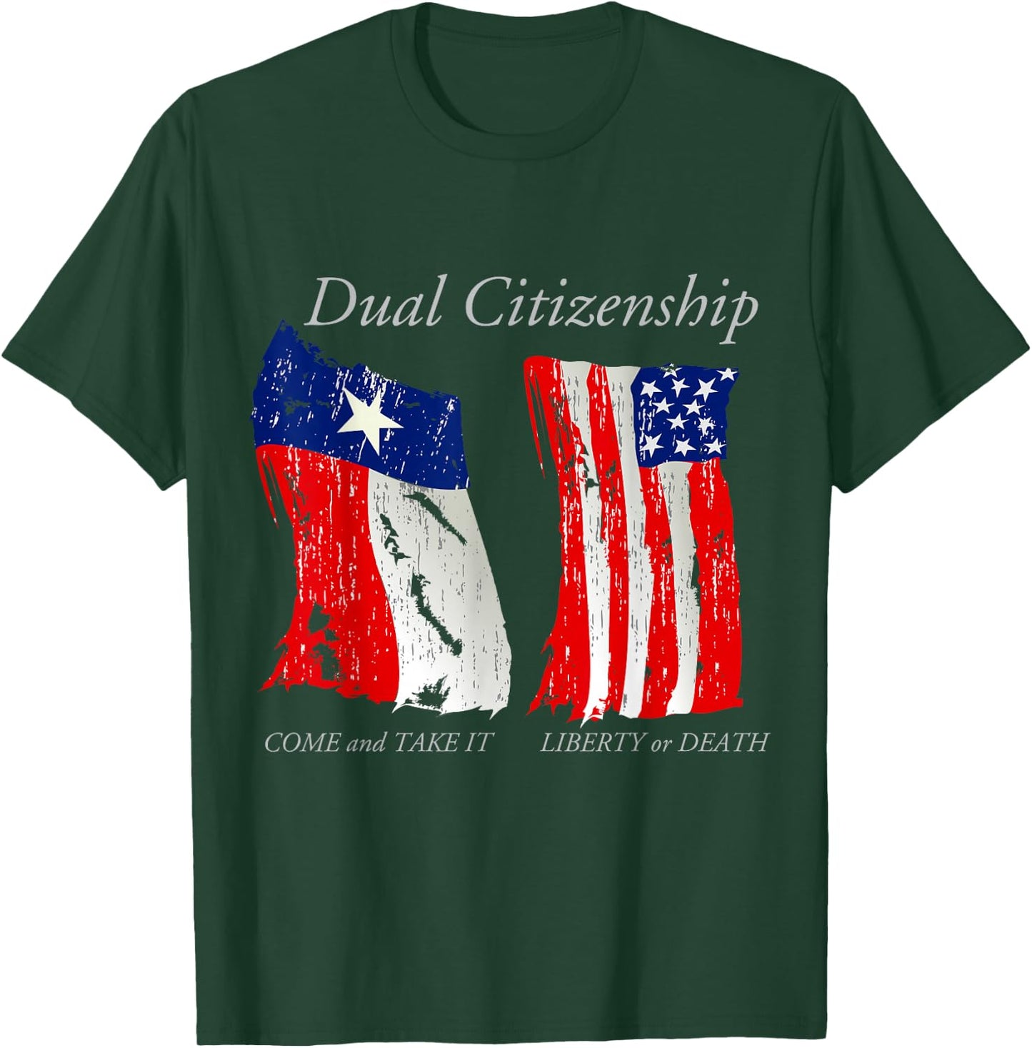 Dual Citizen Texas American Pride for Texans T-Shirt - T-Shirt | Forest