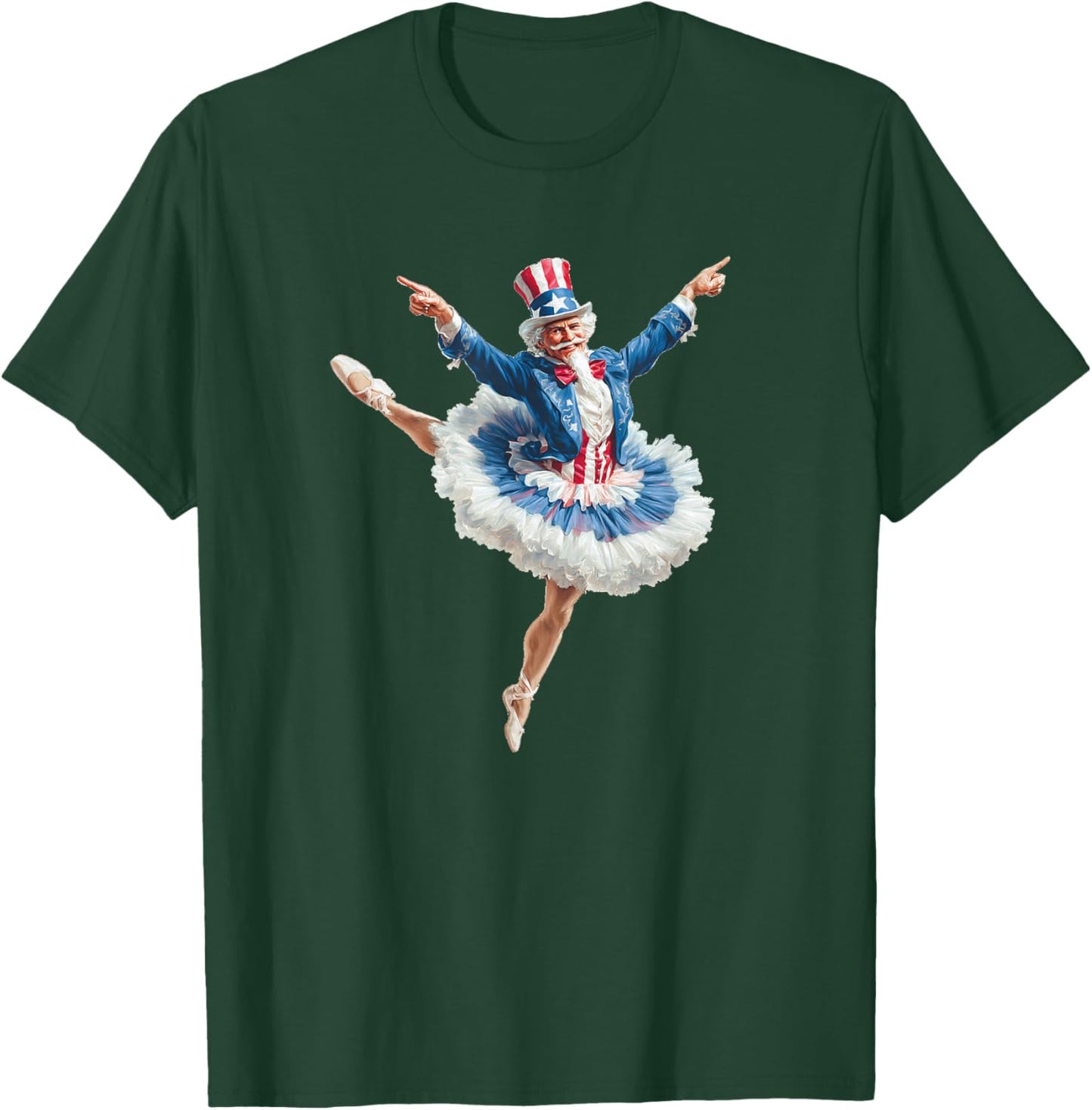 Funny Patriotic Dancer Costume for Ballerina Lovers T-Shirt - T-Shirt | Forest
