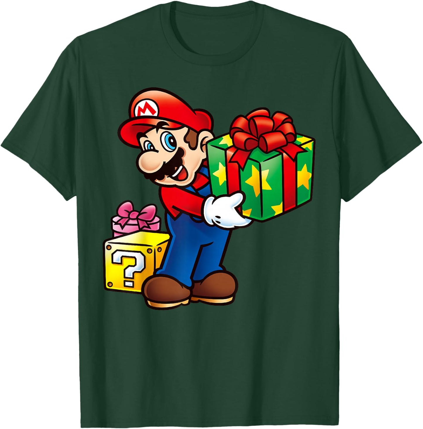 Nintendo Super Mario Wrapped Christmas Presents T-Shirt - T-Shirt | Forest