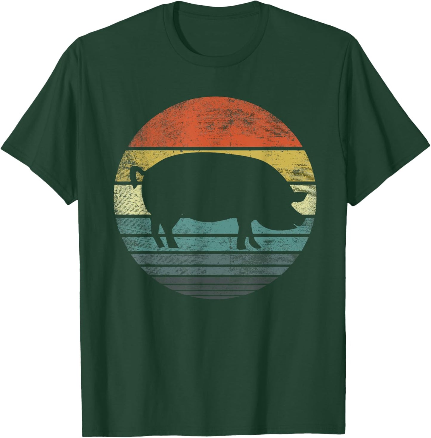 Pig Lover Gifts Funny Farmer Retro Vintage Farm Animals T-Shirt - T-Shirt | Forest