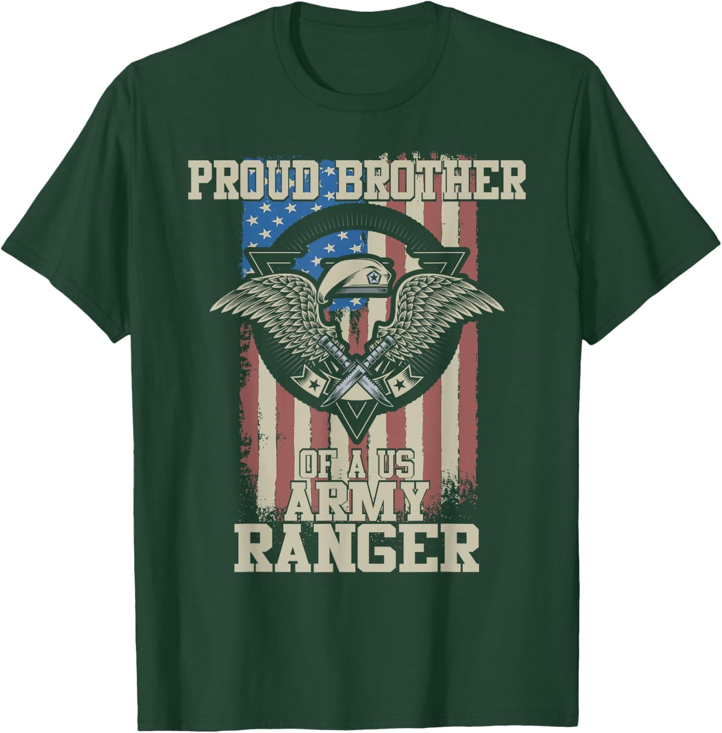 Proud Brother of US Army Ranger T-Shirt - T-Shirt | Forest