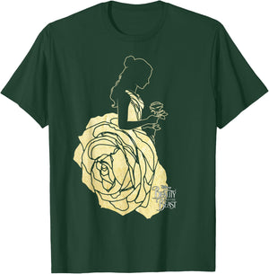 Disney Beauty & The Beast Belle Golden Dress Graphic T-Shirt - T-Shirt | Forest
