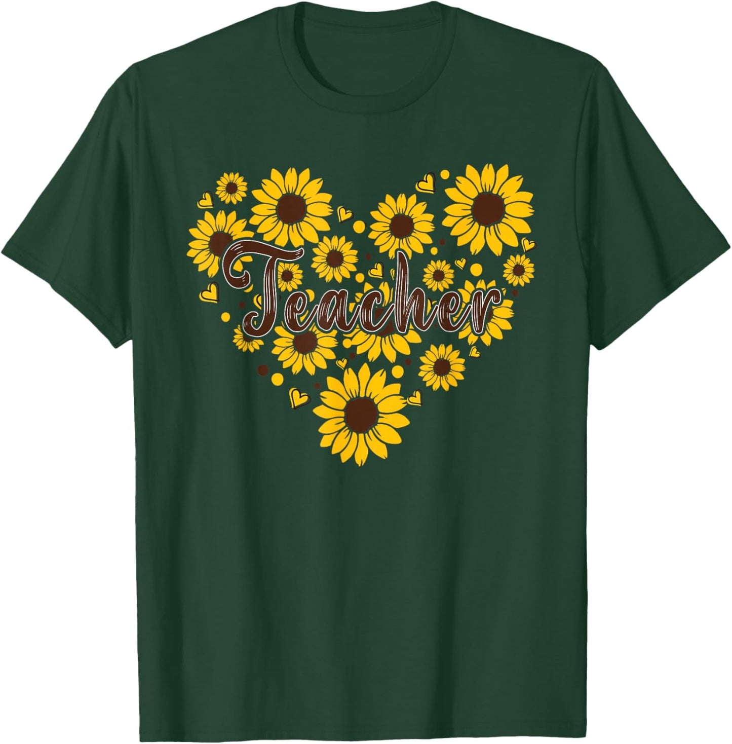 Sunflower Teacher Appreciation Gift T-Shirt - T-Shirt | Forest