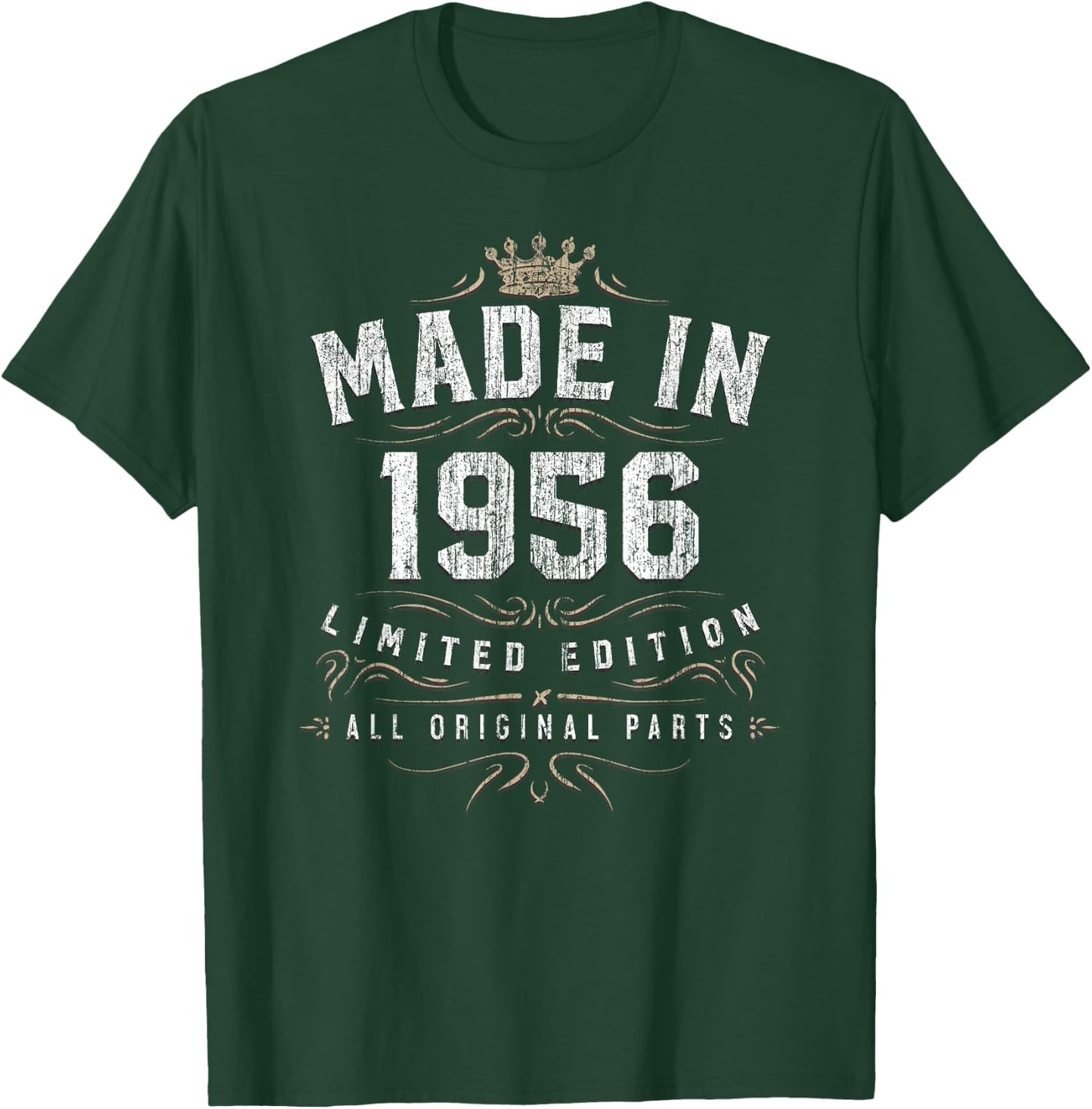 Made In 1956 T Shirt - All Original Parts 63rd Birthday Gift T-Shirt - T-Shirt | Forest